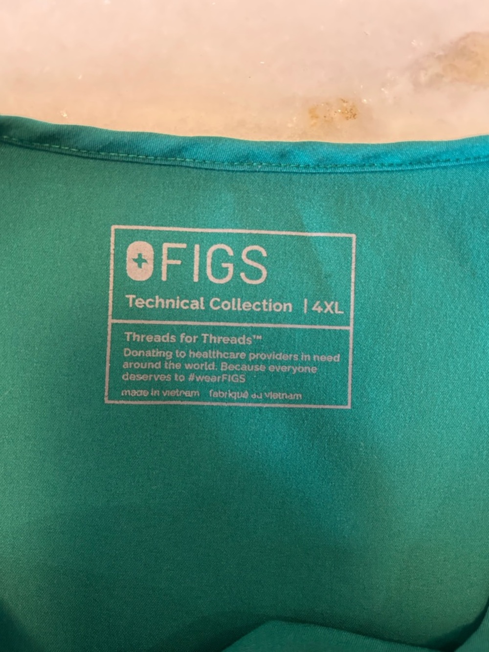 Figs Technical Collection Catarina Hunter Green Scrub top size 4x - Picture 4 of 6
